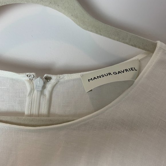 NWOT Mansur Gavriel Oversized Tiered Linen Dress - Picture 7 of 10